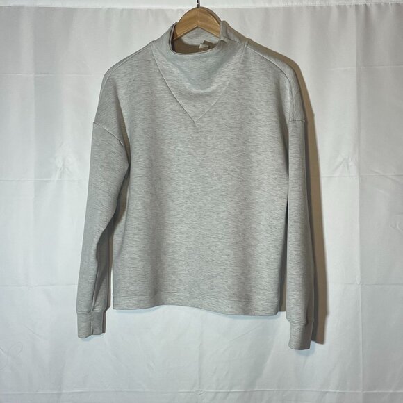 Yogalicious Womens Lux Scuba Loungeful Size Small Light Gray Pullover - Picture 1 of 5